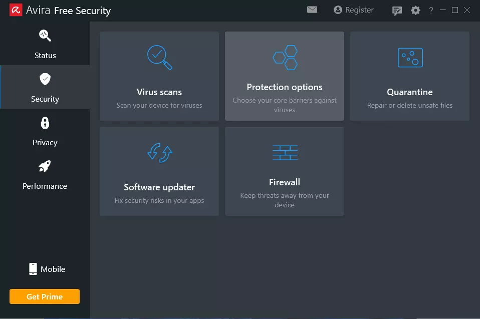 Avira Free Security установлен на клиентской машине