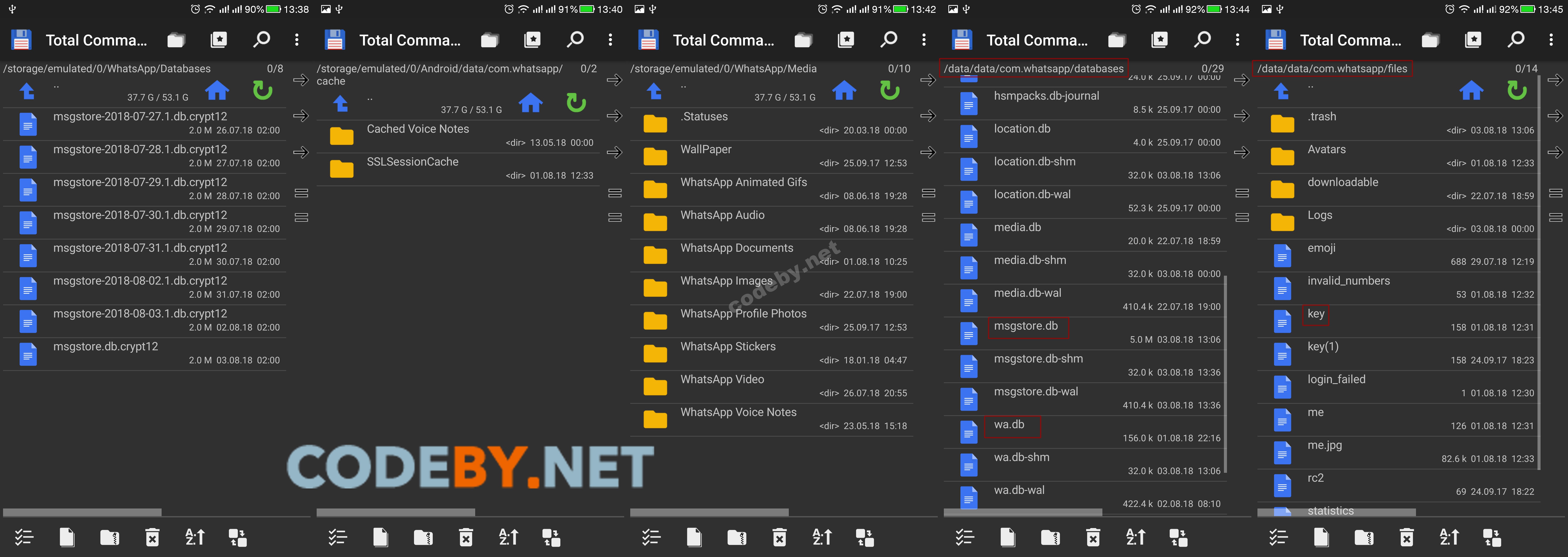 Статья - Форензика Android, расшифровать сообщения баз данных crypt в  WhatsApp | Форум информационной безопасности - Codeby.net