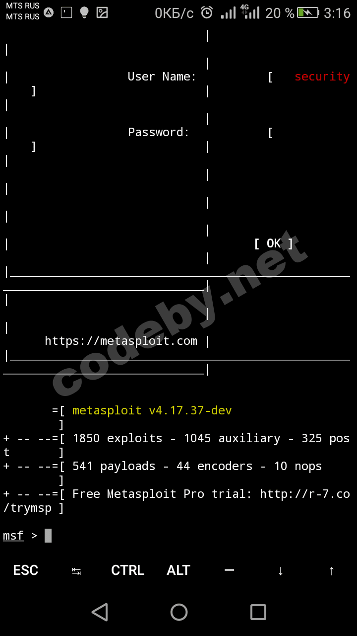 Статья - Установка Metasploit-Framework на Android-устройство [NO ROOT] |  Форум информационной безопасности - Codeby.net