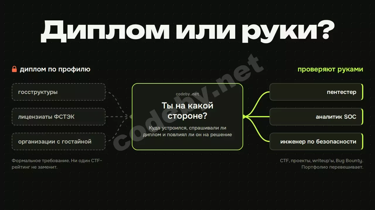 Диплом или руки? Куда ты устроился и спрашивали ли там диплом