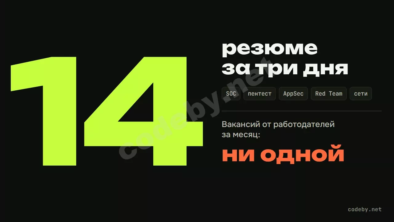 14 резюме за три дня, а вакансий от работодателей за месяц ни одной