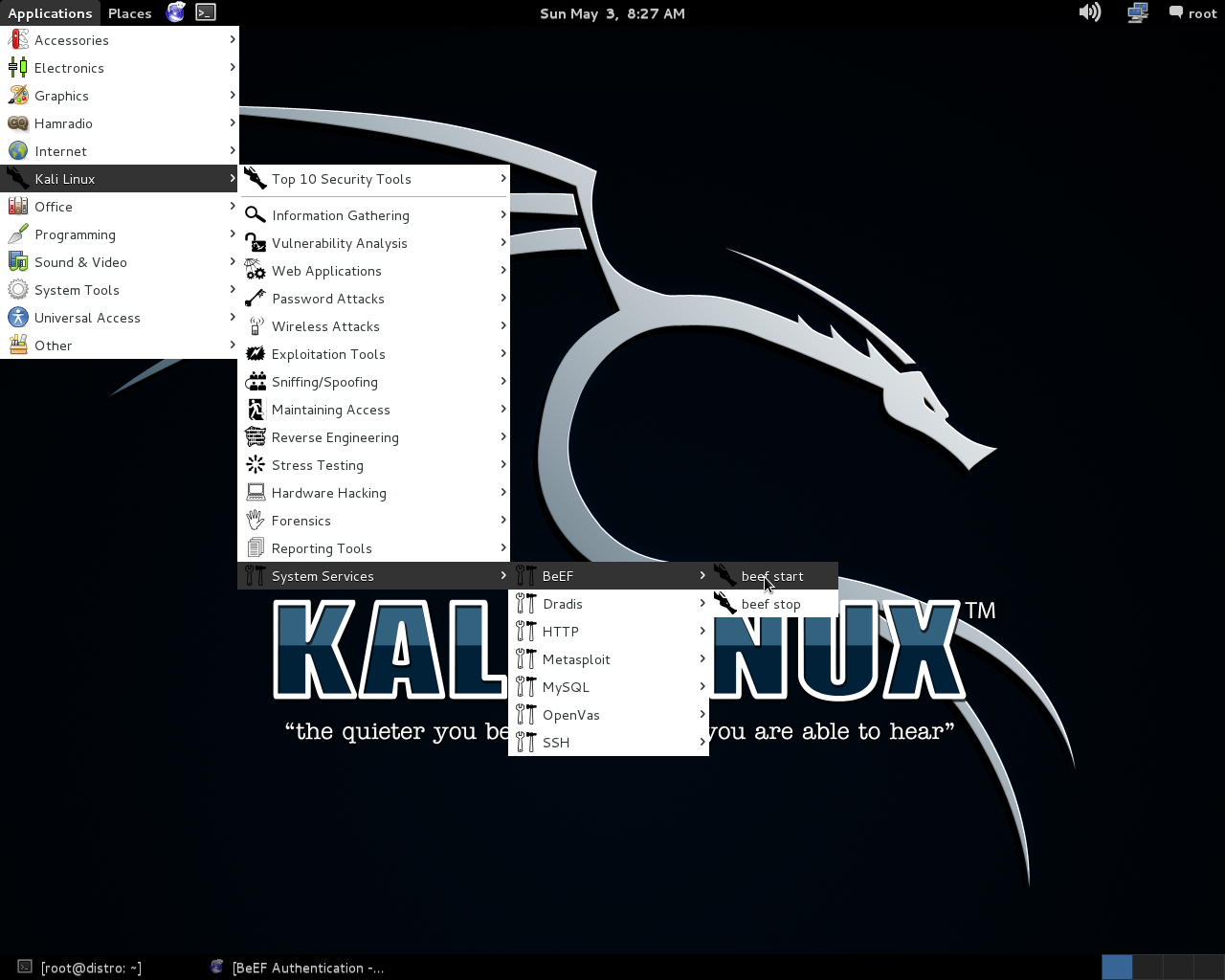 Как пользоваться beef kali linux