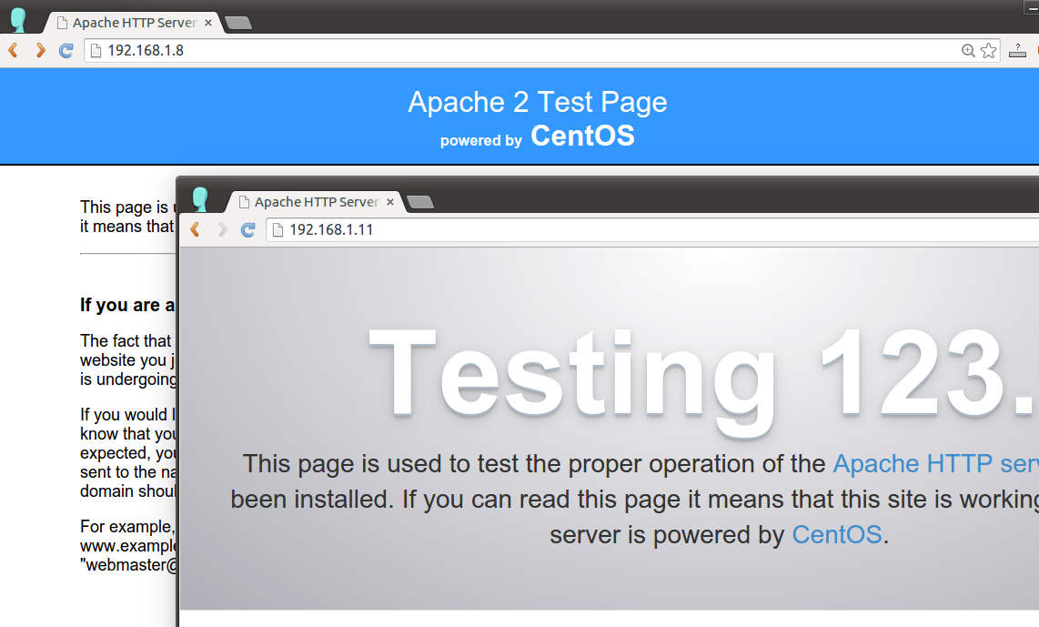 Expect send. Установка Apache на Rosa. Centos Apache publish webpage. Testing 123.