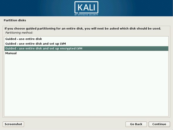 Как установить Kali Linux на зашифрованную файловую систему