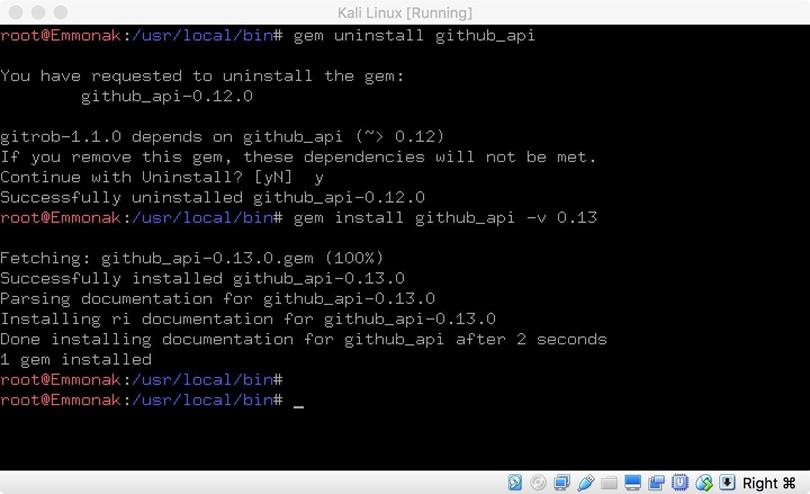 Понижение вашего GitHub API Gem