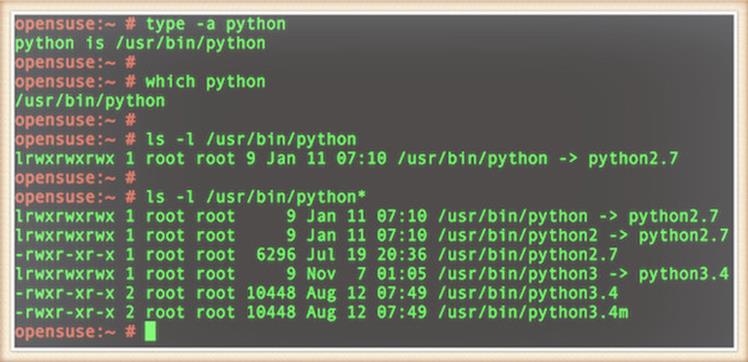 Python установлен на мою OpenSUSE Linux box