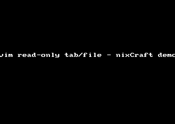 Откройте файл и вкладку vim в режиме демонстрации только для чтения